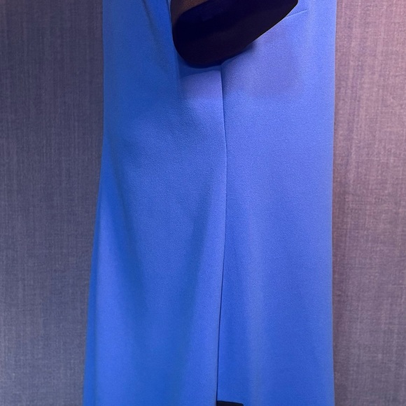 Tommy Hilfiger Blue Sheath Dress with Slit and Cuffed Sleeves - Picture 7 of 9